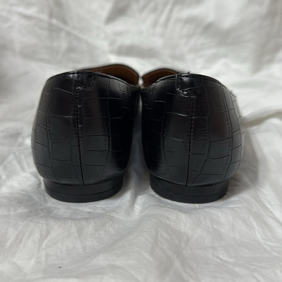 Women’s Nine West Black Faux Alligator Leather Loafer flats. Size 7. - Picture 7 of 11